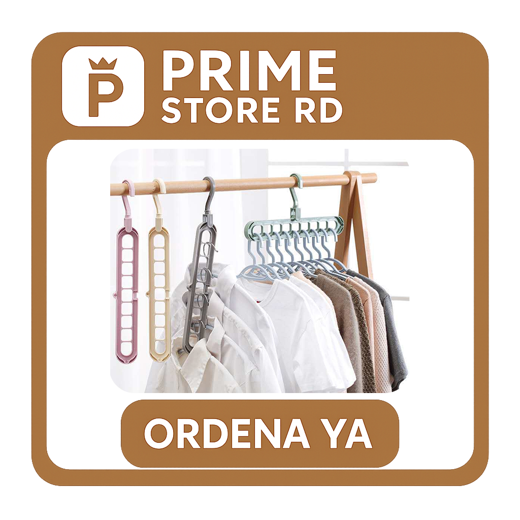 🧺 Percha Múltiple 9 en 1 Giratoria 360° – Organiza y Ahorra Espacio